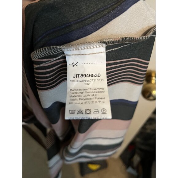 SHEIN FAll Winter Striped Button Down Womens Dress Tall Large - Picture 8 of 11